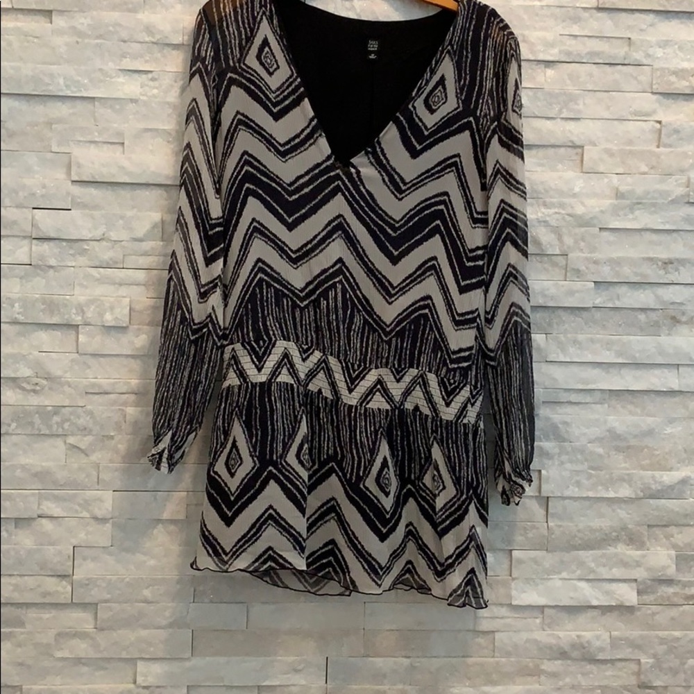 Saks Fifth Avenue Black and Grey Dress.